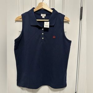NWT J. Crew Navy Sleeveless Polo